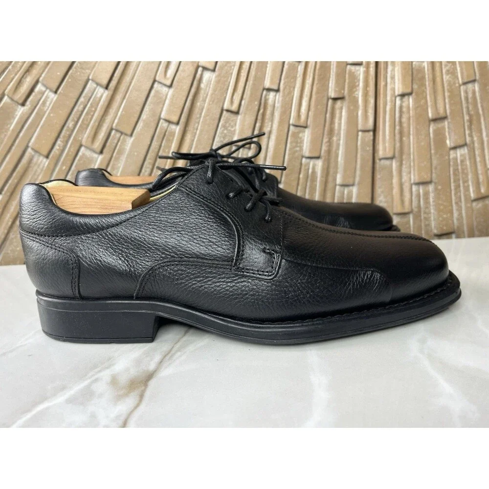 Studio Belvedere Bay Bridge Mens Black Oxford Casual Shoes 9.5 EEE Extra Wide